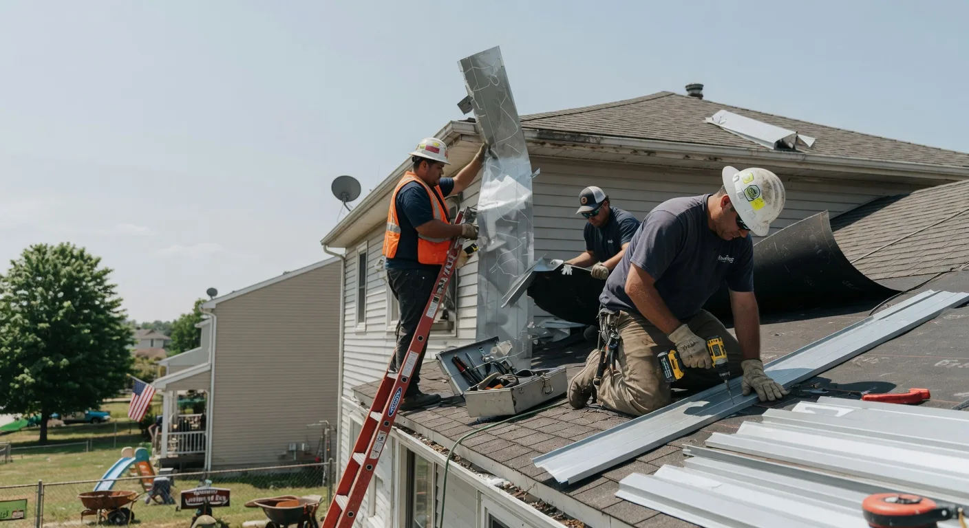 Storm Damage Metal Roof Repair in Pomfret Center, CT
